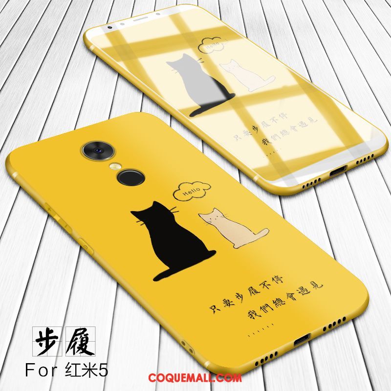 Étui Xiaomi Redmi 5 Incassable Créatif Personnalité, Coque Xiaomi Redmi 5 Téléphone Portable Charmant Beige