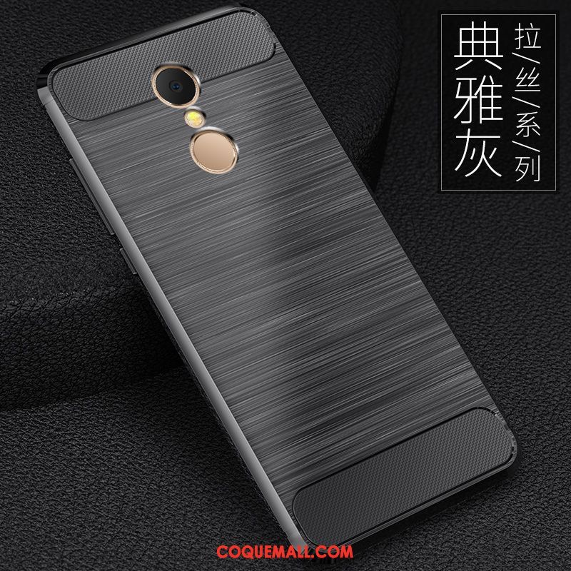 Étui Xiaomi Redmi 5 Incassable Délavé En Daim Business, Coque Xiaomi Redmi 5 Créatif Fluide Doux Beige