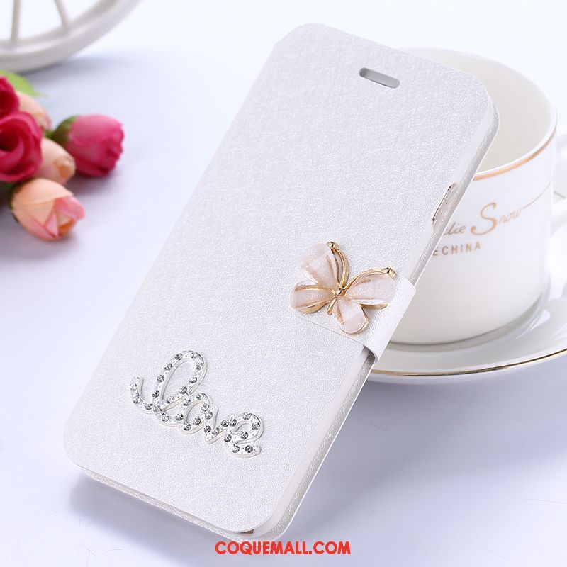 Étui Xiaomi Redmi 5 Petit Strass Incassable, Coque Xiaomi Redmi 5 Clamshell Rouge Beige