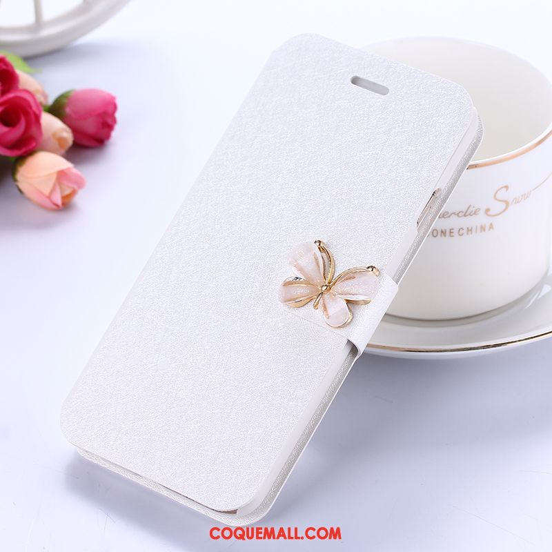 Étui Xiaomi Redmi 5 Petit Strass Incassable, Coque Xiaomi Redmi 5 Clamshell Rouge Beige