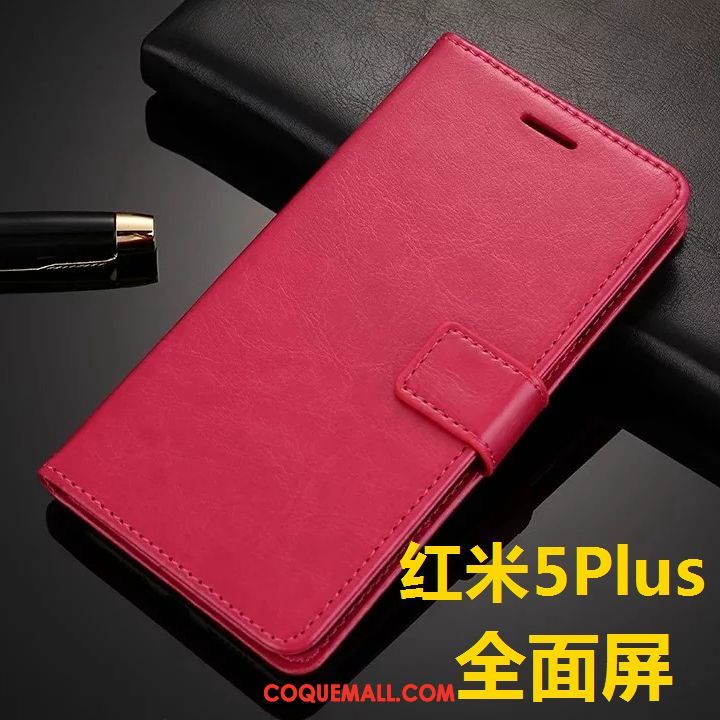 Étui Xiaomi Redmi 5 Plus Blanc Marque De Tendance Incassable, Coque Xiaomi Redmi 5 Plus Silicone Rouge Beige