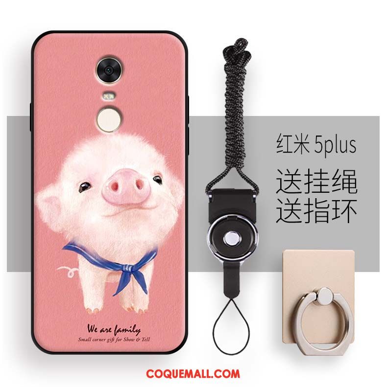 Étui Xiaomi Redmi 5 Plus Incassable Téléphone Portable Lapin, Coque Xiaomi Redmi 5 Plus Silicone Petit Beige