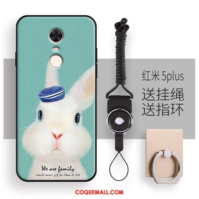 Étui Xiaomi Redmi 5 Plus Incassable Téléphone Portable Lapin, Coque Xiaomi Redmi 5 Plus Silicone Petit Beige