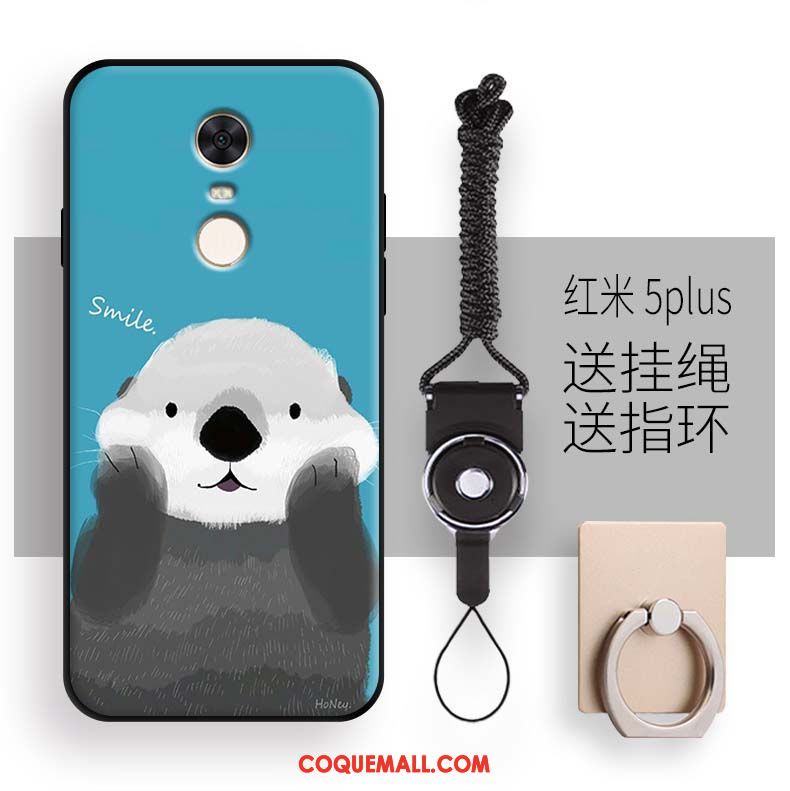Étui Xiaomi Redmi 5 Plus Incassable Téléphone Portable Lapin, Coque Xiaomi Redmi 5 Plus Silicone Petit Beige
