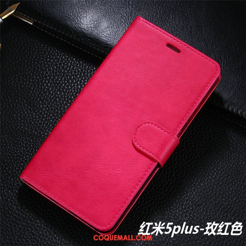 Étui Xiaomi Redmi 5 Plus Petit Téléphone Portable Rouge, Coque Xiaomi Redmi 5 Plus Protection Étui En Cuir Braun Beige
