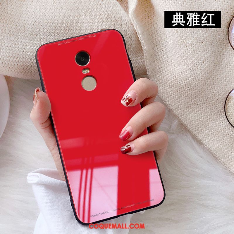 Étui Xiaomi Redmi 5 Plus Protection Noir Petit, Coque Xiaomi Redmi 5 Plus Téléphone Portable Verre Beige