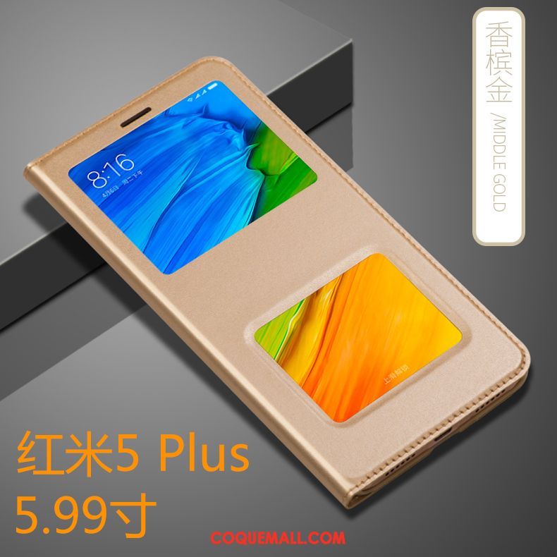 Étui Xiaomi Redmi 5 Plus Rouge Tout Compris Incassable, Coque Xiaomi Redmi 5 Plus Or Protection Beige