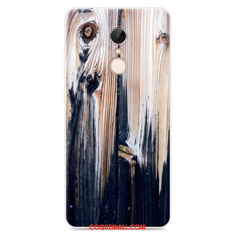 Étui Xiaomi Redmi 5 Plus Silicone Tendance Personnalité, Coque Xiaomi Redmi 5 Plus Grain De Bois Protection Beige