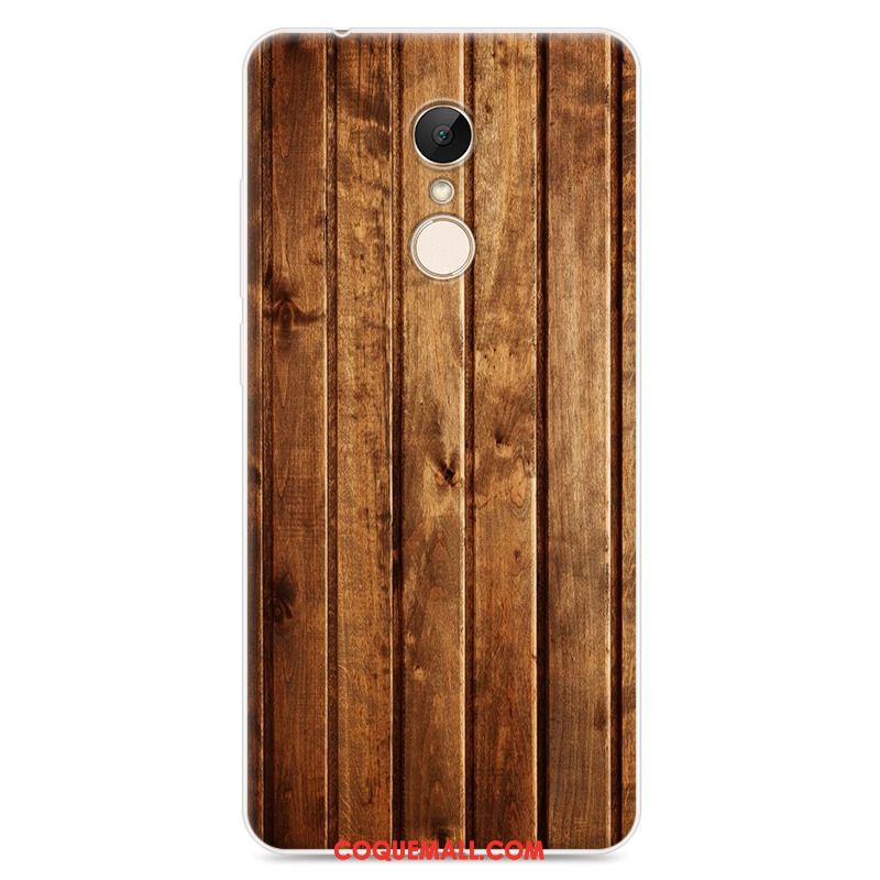 Étui Xiaomi Redmi 5 Plus Silicone Tendance Personnalité, Coque Xiaomi Redmi 5 Plus Grain De Bois Protection Beige