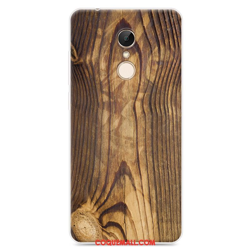 Étui Xiaomi Redmi 5 Plus Silicone Tendance Personnalité, Coque Xiaomi Redmi 5 Plus Grain De Bois Protection Beige