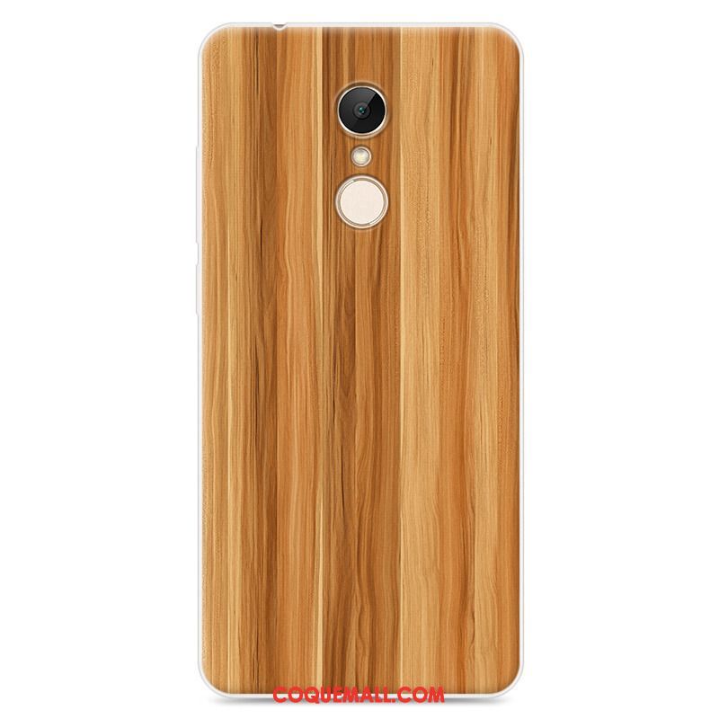 Étui Xiaomi Redmi 5 Plus Silicone Tendance Personnalité, Coque Xiaomi Redmi 5 Plus Grain De Bois Protection Beige