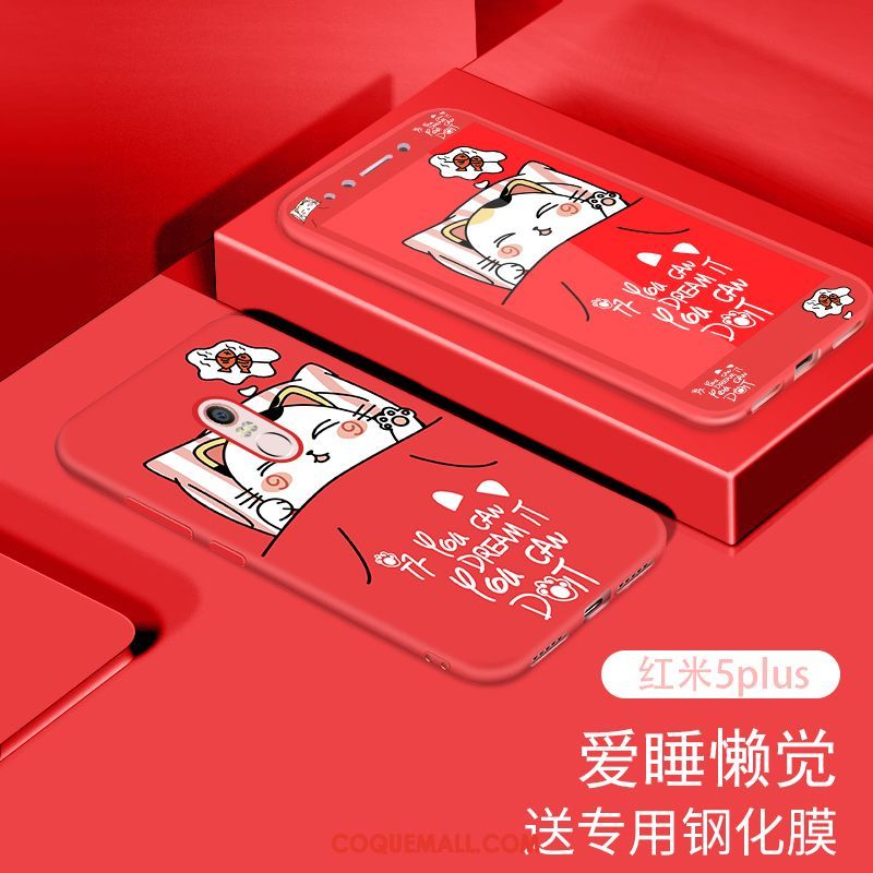 Étui Xiaomi Redmi 5 Plus Téléphone Portable Protection Délavé En Daim, Coque Xiaomi Redmi 5 Plus Tempérer Noir Beige