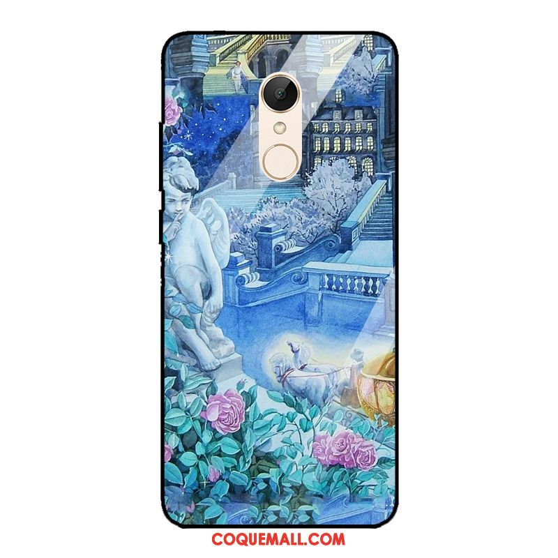 Étui Xiaomi Redmi 5 Plus Téléphone Portable Vintage Verre Trempé, Coque Xiaomi Redmi 5 Plus Art Frais Beige