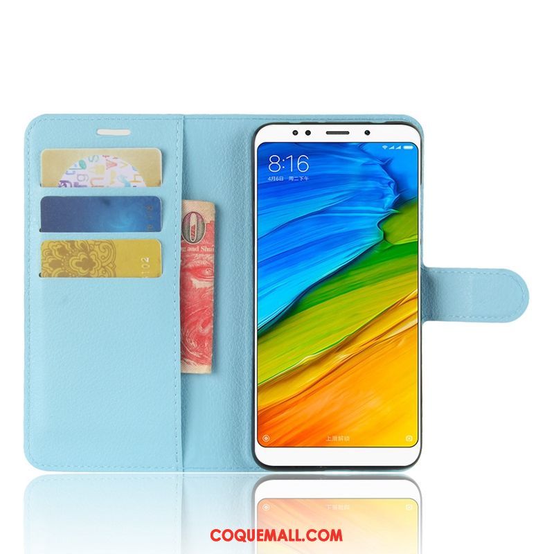 Étui Xiaomi Redmi 5 Plus Étui En Cuir Téléphone Portable Noir, Coque Xiaomi Redmi 5 Plus Incassable Rouge Beige