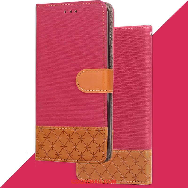 Étui Xiaomi Redmi 5 Protection Incassable Rouge, Coque Xiaomi Redmi 5 Fluide Doux Étui En Cuir Beige