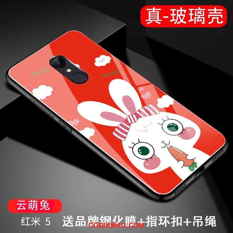 Étui Xiaomi Redmi 5 Protection Rouge Style Chinois, Coque Xiaomi Redmi 5 Téléphone Portable Noir Beige
