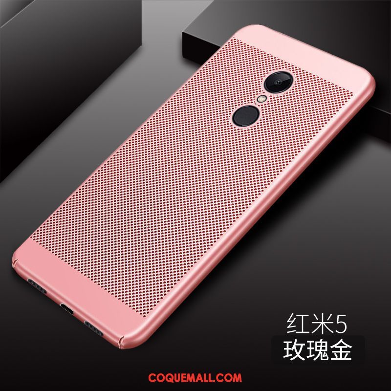 Étui Xiaomi Redmi 5 Rouge Modèle Fleurie Créatif, Coque Xiaomi Redmi 5 Respirant Incassable Beige