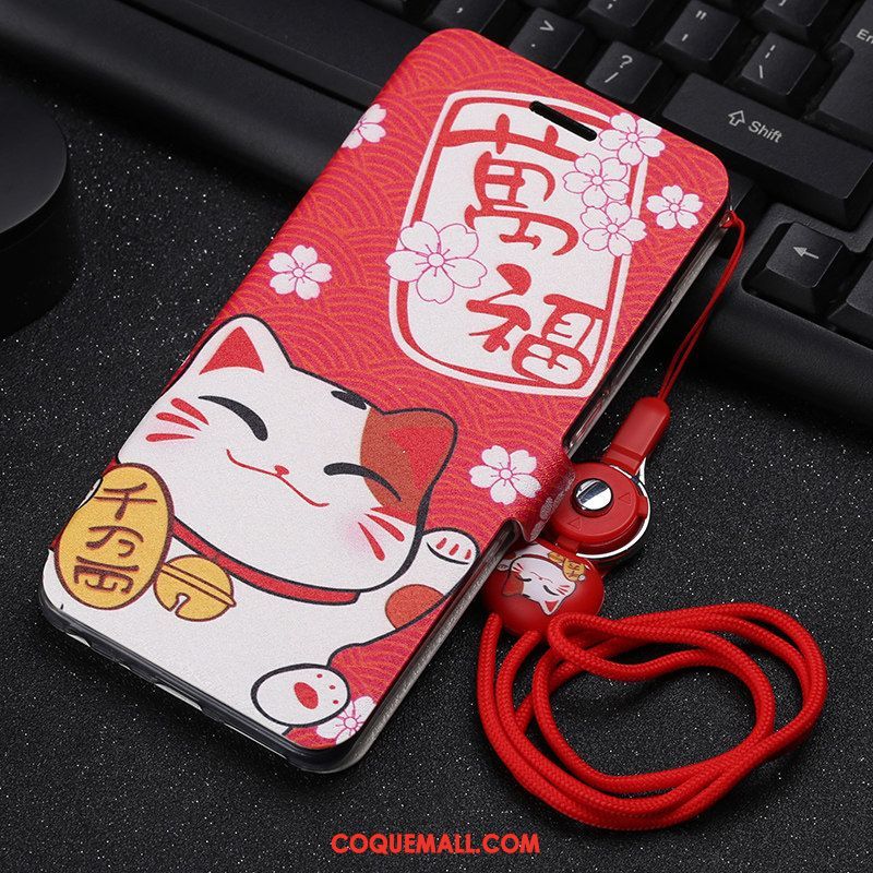 Étui Xiaomi Redmi 5 Rouge Petit Dessin Animé, Coque Xiaomi Redmi 5 Protection Fluide Doux Beige
