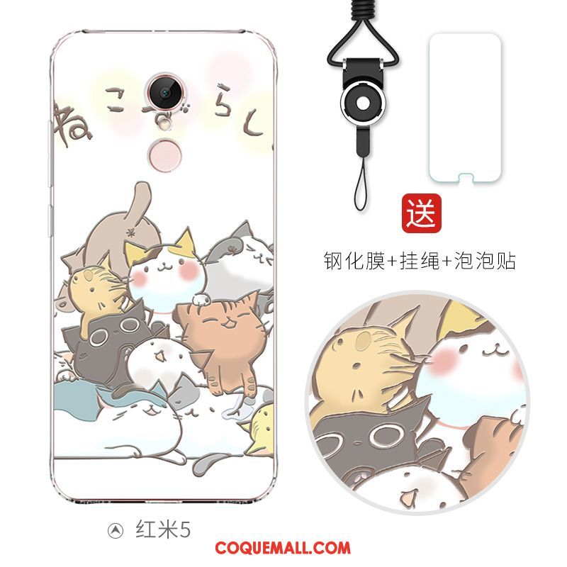 Étui Xiaomi Redmi 5 Silicone Personnalité Créatif, Coque Xiaomi Redmi 5 Dessin Animé Téléphone Portable Beige