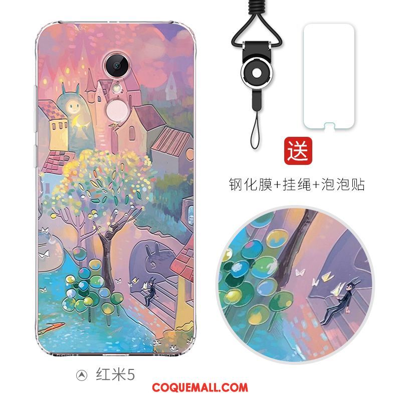 Étui Xiaomi Redmi 5 Silicone Personnalité Créatif, Coque Xiaomi Redmi 5 Dessin Animé Téléphone Portable Beige