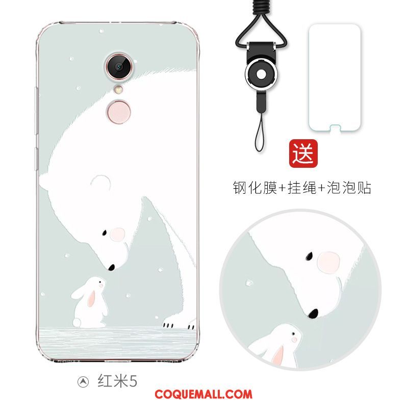 Étui Xiaomi Redmi 5 Silicone Personnalité Créatif, Coque Xiaomi Redmi 5 Dessin Animé Téléphone Portable Beige