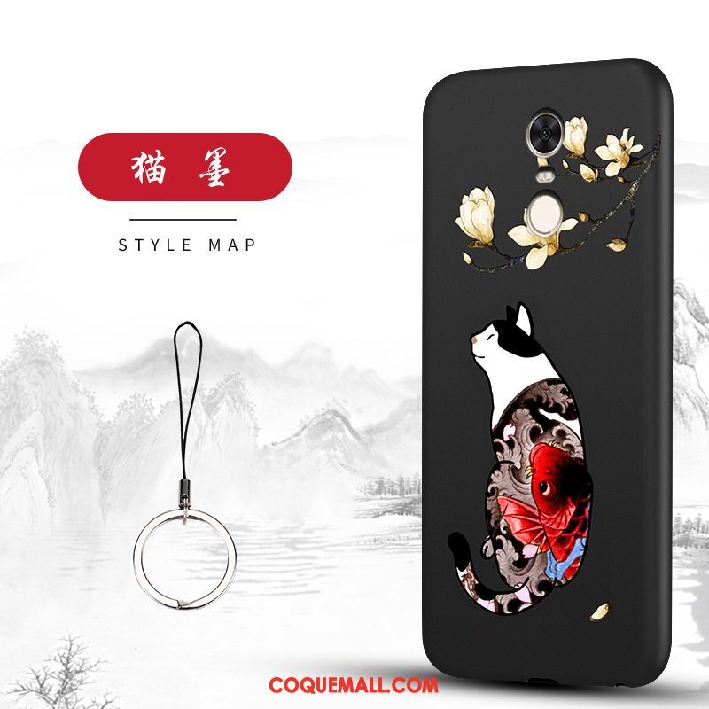 Étui Xiaomi Redmi 5 Téléphone Portable Fluide Doux Incassable, Coque Xiaomi Redmi 5 Rouge Noir Beige