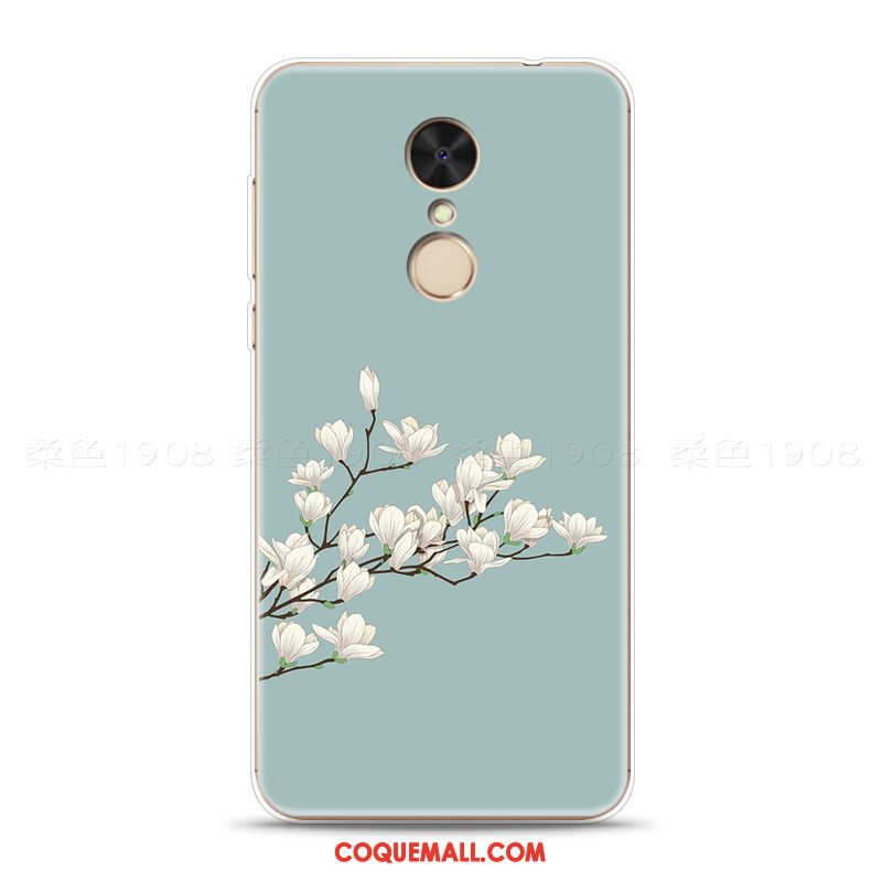 Étui Xiaomi Redmi 5 Violet Gaufrage Fleur, Coque Xiaomi Redmi 5 Art Fluide Doux Beige