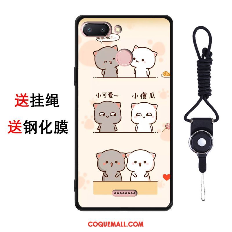 Étui Xiaomi Redmi 6 Dessin Animé Membrane Frais, Coque Xiaomi Redmi 6 Nouveau Protection Beige