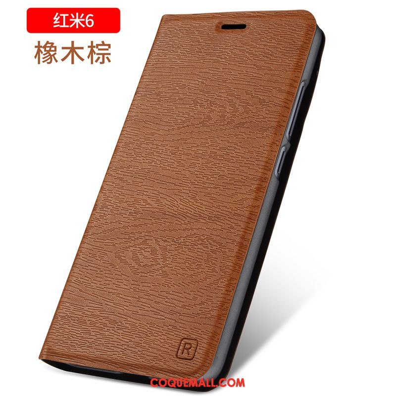 Étui Xiaomi Redmi 6 Incassable Téléphone Portable Or, Coque Xiaomi Redmi 6 Protection Rouge Beige