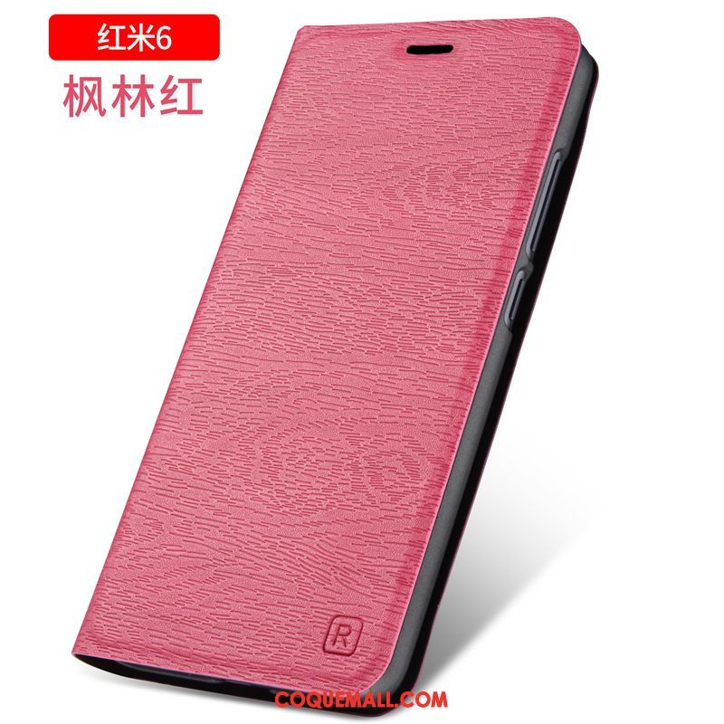 Étui Xiaomi Redmi 6 Incassable Téléphone Portable Or, Coque Xiaomi Redmi 6 Protection Rouge Beige