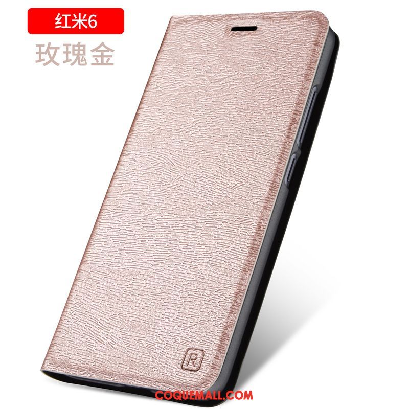 Étui Xiaomi Redmi 6 Incassable Téléphone Portable Or, Coque Xiaomi Redmi 6 Protection Rouge Beige