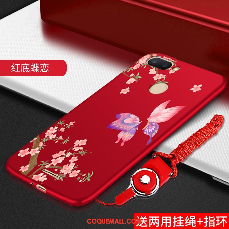 Étui Xiaomi Redmi 6 Marque De Tendance Mode Rouge, Coque Xiaomi Redmi 6 Créatif Charmant Beige