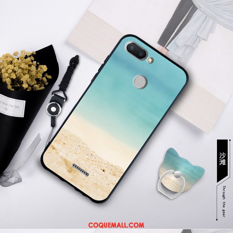 Étui Xiaomi Redmi 6 Membrane Tout Compris Tempérer, Coque Xiaomi Redmi 6 Personnalité Fluide Doux Beige