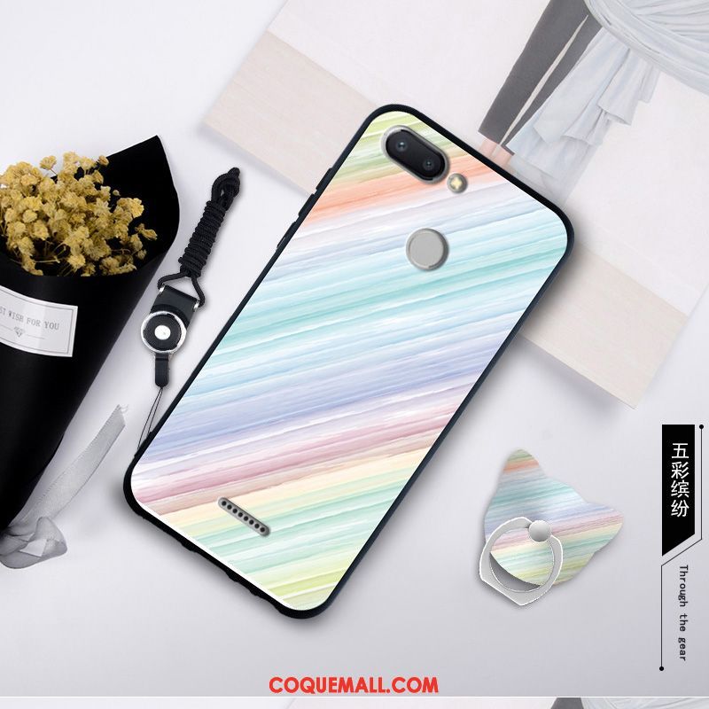 Étui Xiaomi Redmi 6 Membrane Tout Compris Tempérer, Coque Xiaomi Redmi 6 Personnalité Fluide Doux Beige