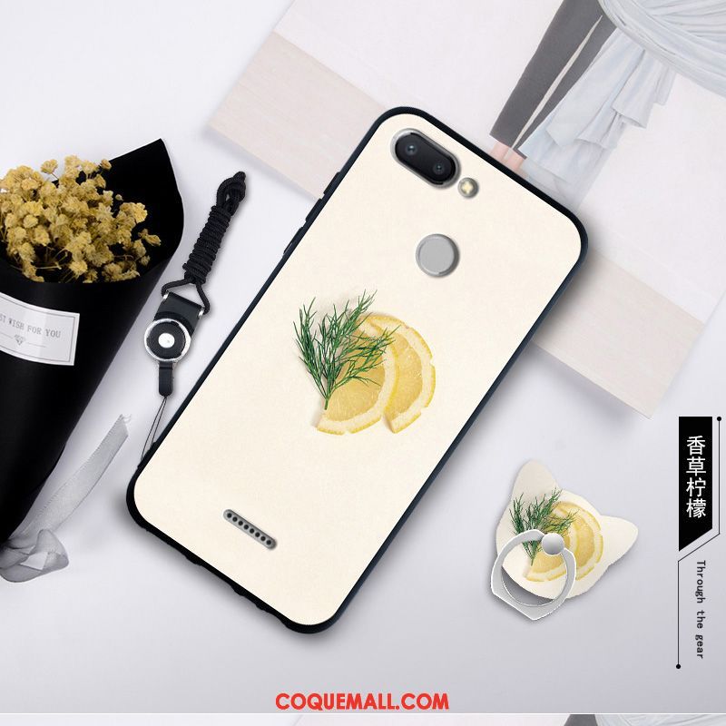 Étui Xiaomi Redmi 6 Membrane Tout Compris Tempérer, Coque Xiaomi Redmi 6 Personnalité Fluide Doux Beige