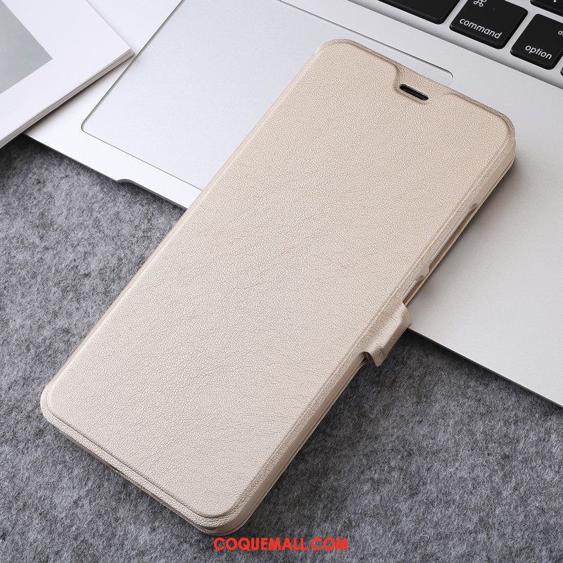 Étui Xiaomi Redmi 6 Nouveau Protection Noir, Coque Xiaomi Redmi 6 Clamshell Étui En Cuir Beige