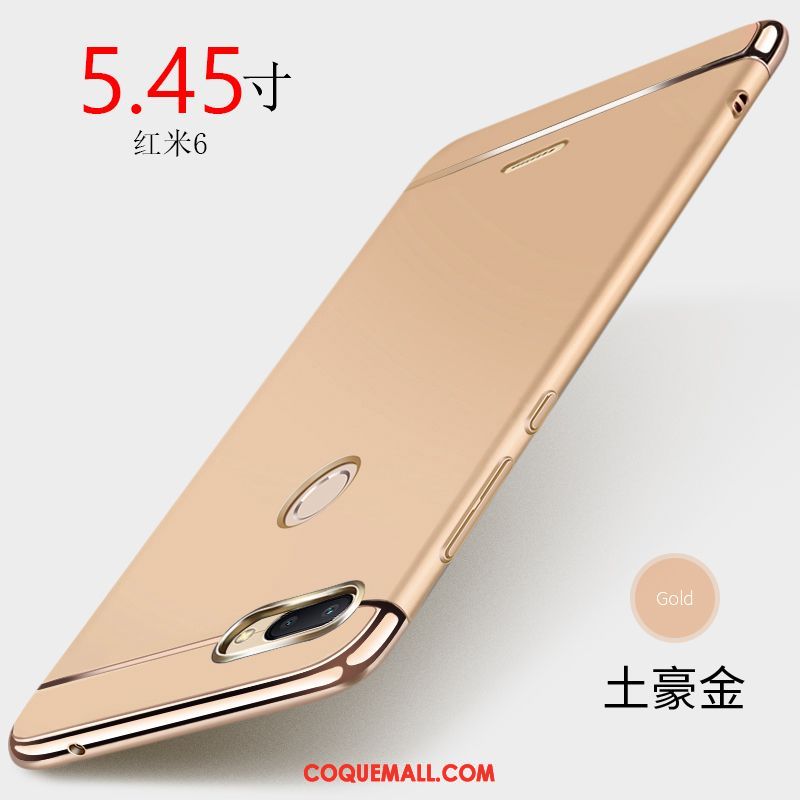 Étui Xiaomi Redmi 6 Placage Charmant Délavé En Daim, Coque Xiaomi Redmi 6 Ornements Suspendus Protection Beige