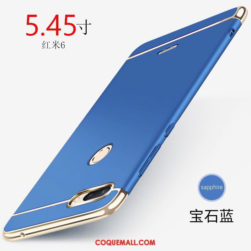 Étui Xiaomi Redmi 6 Placage Charmant Délavé En Daim, Coque Xiaomi Redmi 6 Ornements Suspendus Protection Beige