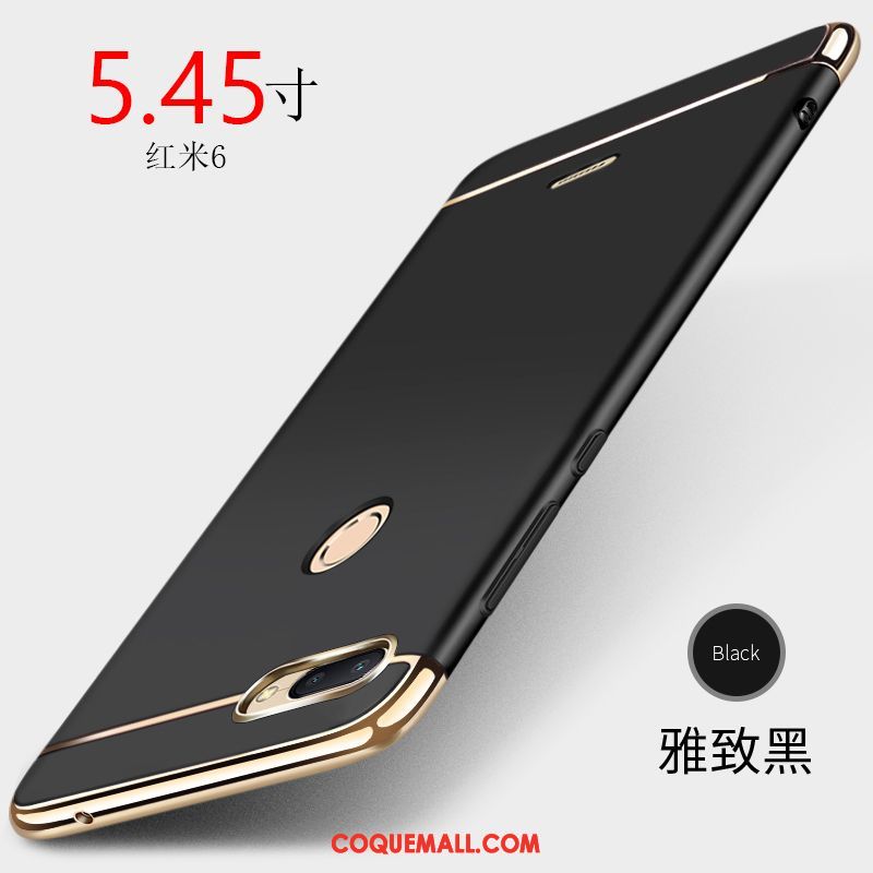 Étui Xiaomi Redmi 6 Placage Charmant Délavé En Daim, Coque Xiaomi Redmi 6 Ornements Suspendus Protection Beige