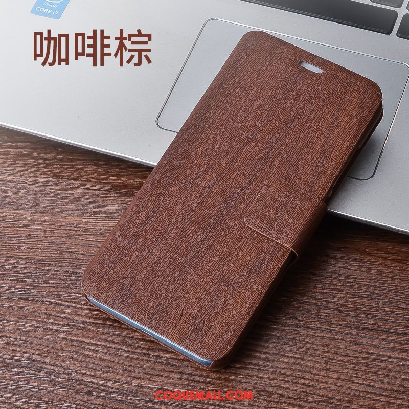 Étui Xiaomi Redmi 6 Protection Clamshell Étui En Cuir, Coque Xiaomi Redmi 6 Petit Tout Compris Beige