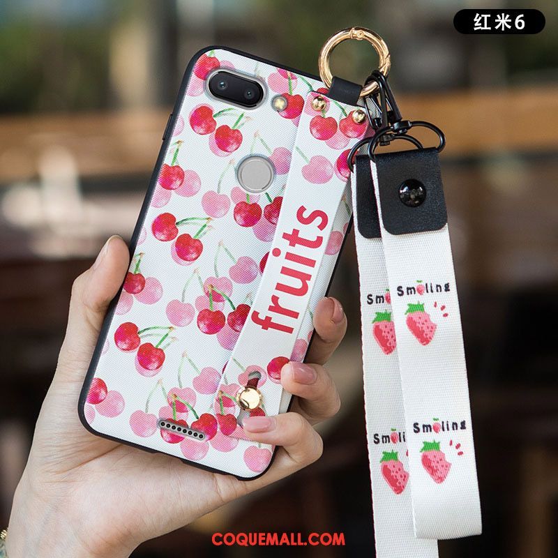 Étui Xiaomi Redmi 6 Silicone Téléphone Portable Rouge, Coque Xiaomi Redmi 6 Personnalité Protection Beige