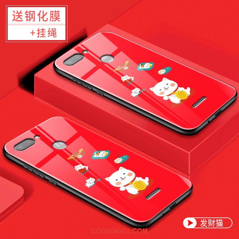 Étui Xiaomi Redmi 6 Tendance Tout Compris Incassable, Coque Xiaomi Redmi 6 Personnalité Protection Beige