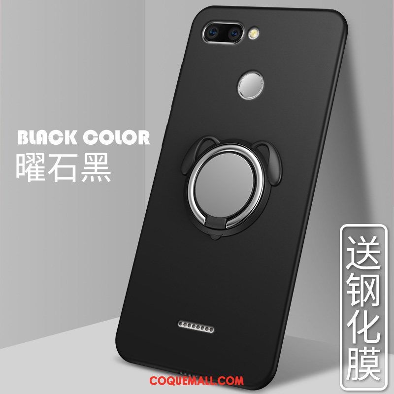 Étui Xiaomi Redmi 6 Tout Compris Incassable Délavé En Daim, Coque Xiaomi Redmi 6 Petit Support Beige