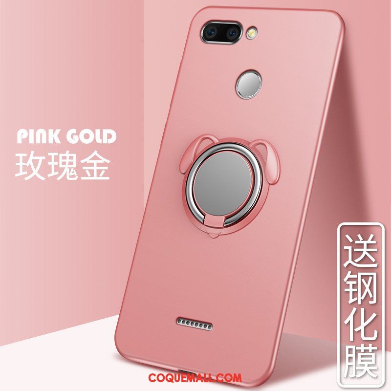 Étui Xiaomi Redmi 6 Tout Compris Incassable Délavé En Daim, Coque Xiaomi Redmi 6 Petit Support Beige