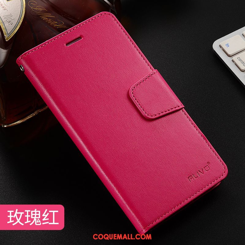 Étui Xiaomi Redmi 6 Téléphone Portable Étui En Cuir Haute, Coque Xiaomi Redmi 6 Silicone Rouge Beige