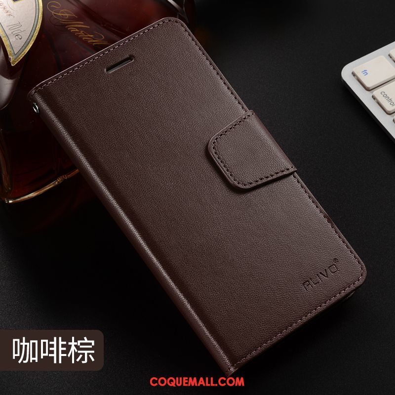 Étui Xiaomi Redmi 6 Téléphone Portable Étui En Cuir Haute, Coque Xiaomi Redmi 6 Silicone Rouge Beige