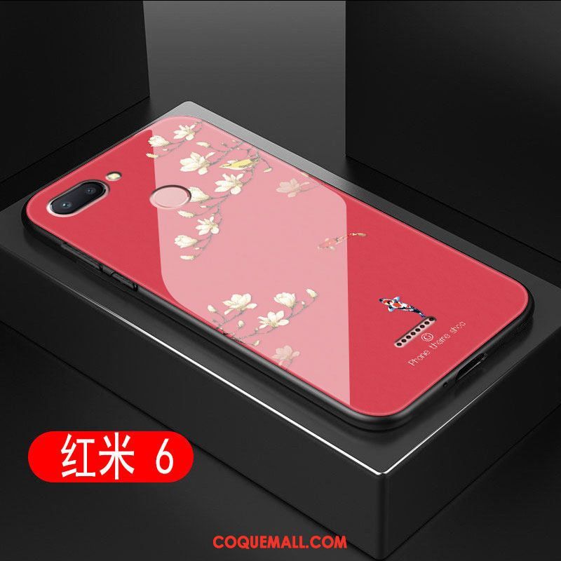 Étui Xiaomi Redmi 6 Verre Incassable Difficile, Coque Xiaomi Redmi 6 Silicone Fluide Doux Beige