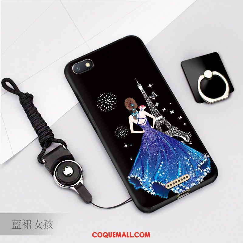 Étui Xiaomi Redmi 6a Bleu Fluide Doux Téléphone Portable, Coque Xiaomi Redmi 6a Silicone Petit Beige
