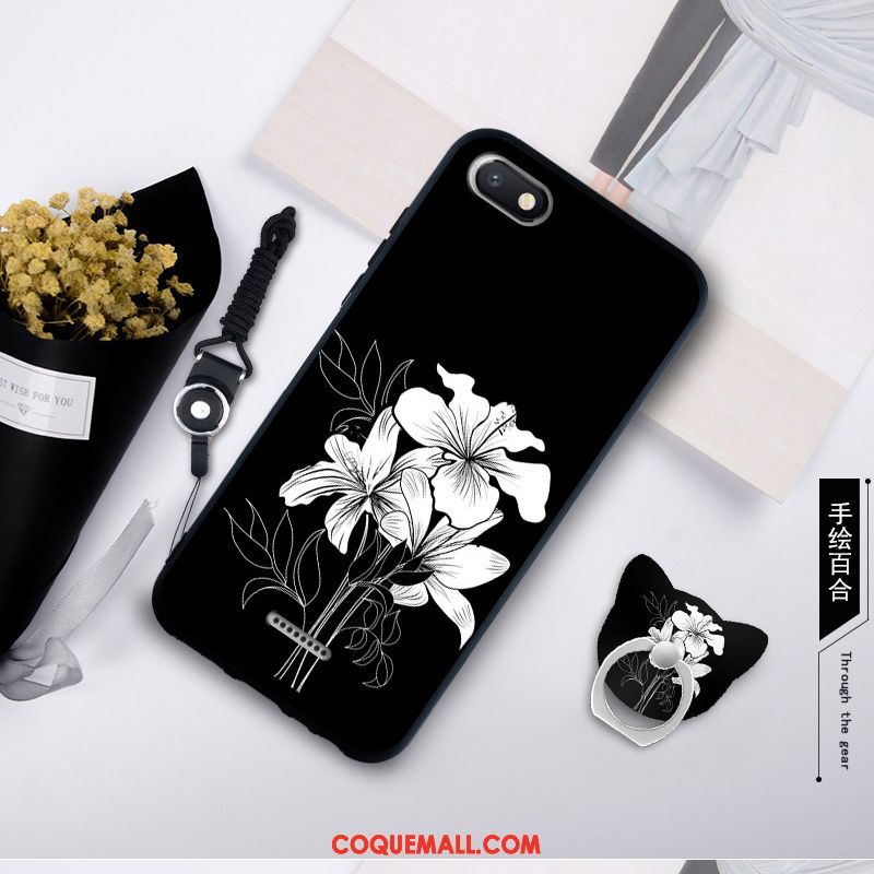 Étui Xiaomi Redmi 6a Dessin Animé Protection Incassable, Coque Xiaomi Redmi 6a Tempérer Net Rouge Beige