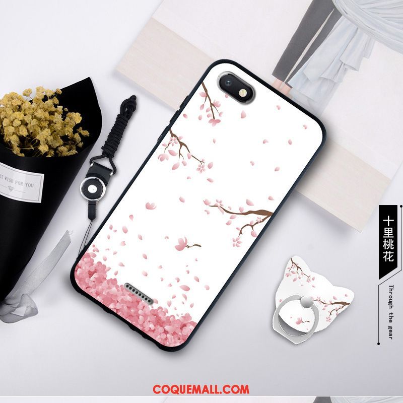 Étui Xiaomi Redmi 6a Dessin Animé Protection Incassable, Coque Xiaomi Redmi 6a Tempérer Net Rouge Beige